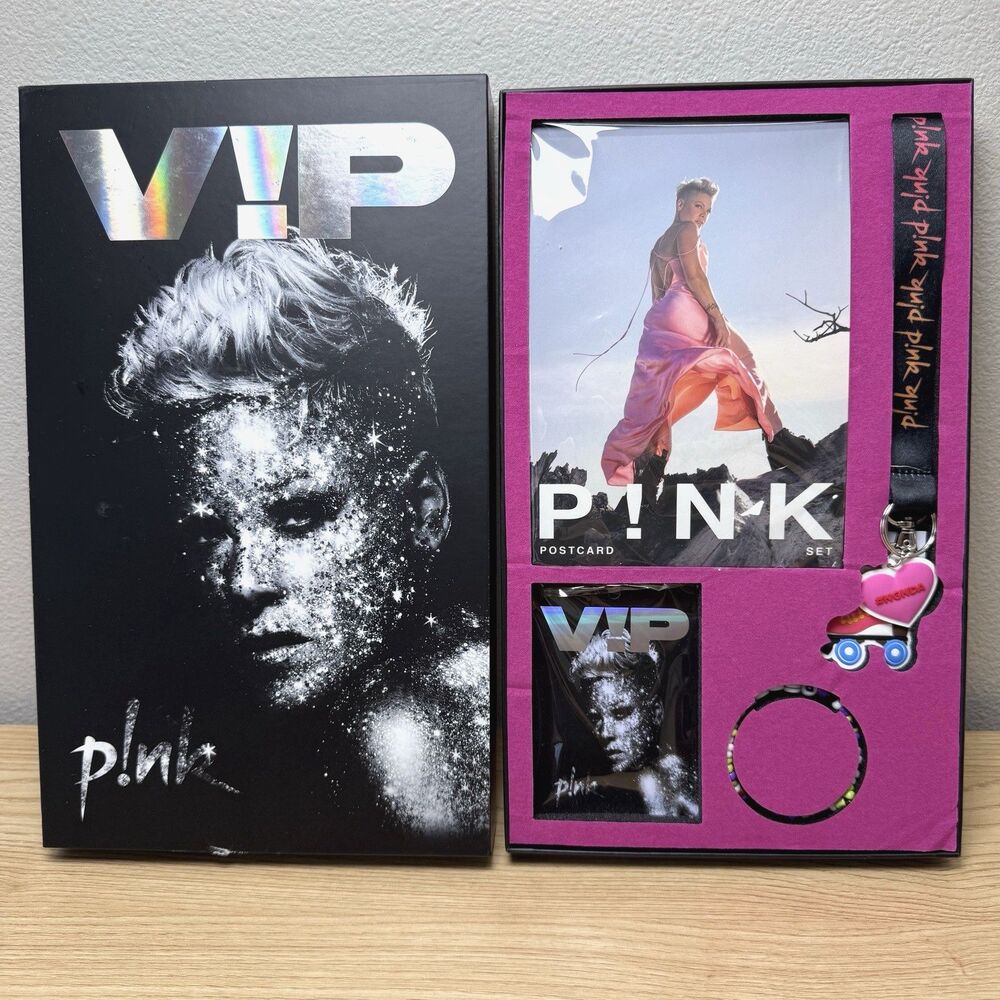 Pink 2023 Summer Carnival VIP Memorabilia Trustfall 13 Gift Box Lanyard Bracelet